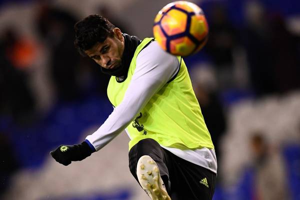 Diego Costa takes full part in Chelsea first team training