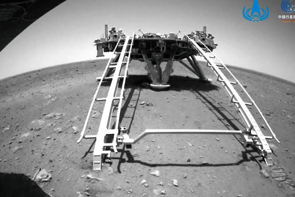 China’s Zhurong rover takes first drive on Mars