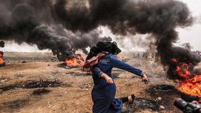 Israelis fire tear gas, warning shots at protesters on Gaza border