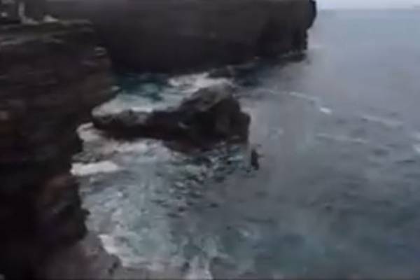 Concerns raised over video of teens jumping from high sea cliff