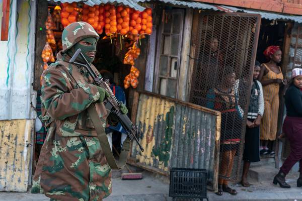 Troops deployed in Cape Town failing to dampen gang violence