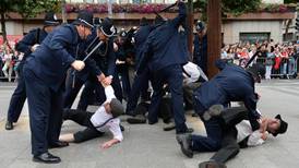 High drama on O’Connell Street in Dublin Lockout commemoration