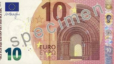 New ‘more robust’ €10 note to launch in September