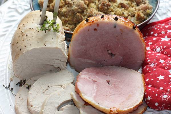 Stress-free slow-cooker Christmas turkey and ham