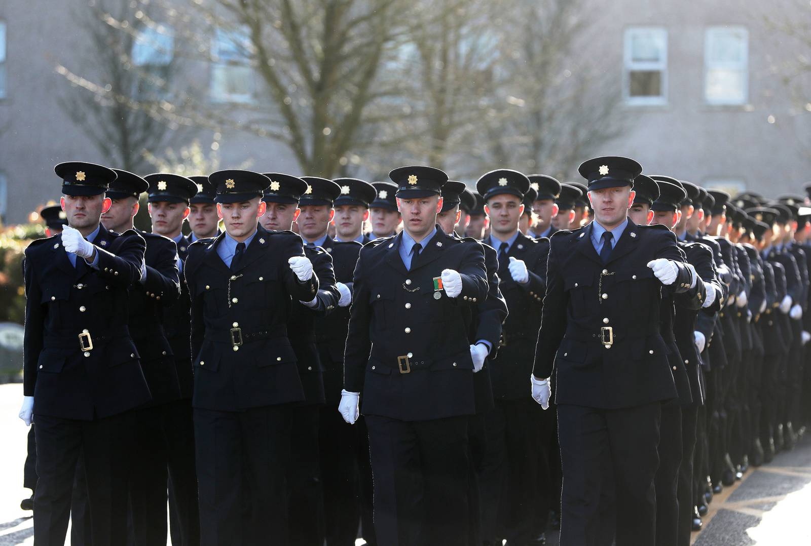 Gardai graduates during the Passing Out ceremony at Garda College, Templemore, Co. Tipperary. PRESS ASSOCIATION Photo. Picture date: Friday November 29, 2019. See PA story POLICE Recruits Ireland. Photo credit should read: Brian Lawless/PA Wire
