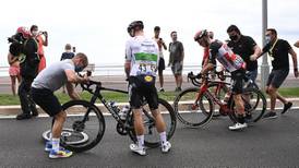 Sam Bennett falls just short of opening stage win in the Tour de France