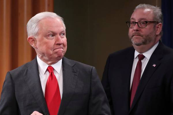 US attorney general Jeff Sessions resigns at Trump’s request