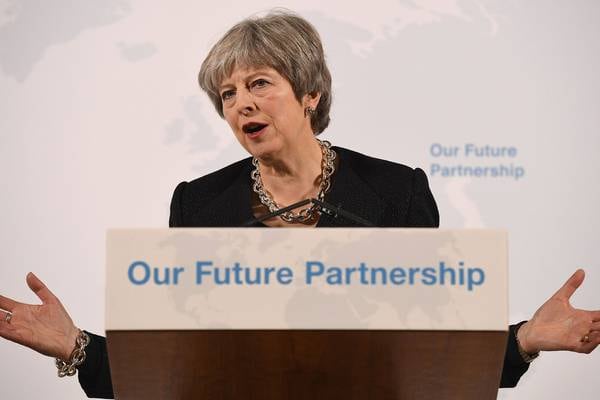 Theresa May sets out ‘hard facts’ of Brexit in future trade deal