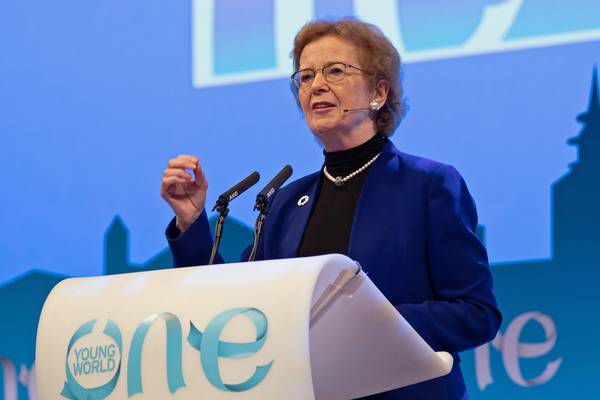 Mary Robinson warns hard border may disrupt NI peace process