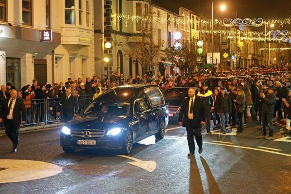 Shane MacGowan bows out as thousands line streets on a rainy day in Nenagh