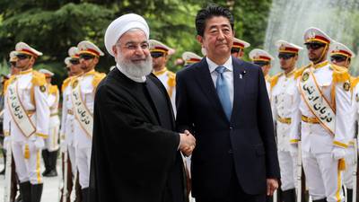 Abe seeks to reduce Middle East tensions in two-day visit to Iran