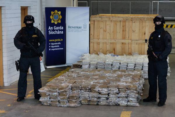 In pictures: Gardaí put €37.5m cannabis seizure on display