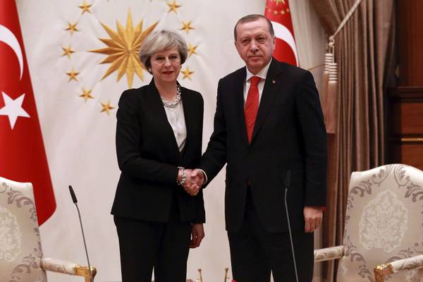 Theresa May signs £100 million fighter jet deal with Turkey