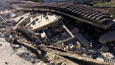 Italy earthquake: damage as central Italy hit again by magnitude 6.6 shock