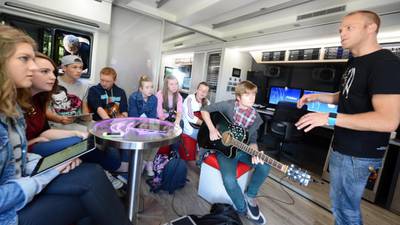 ‘John Lennon Bus’  gives Cork children chance to make music