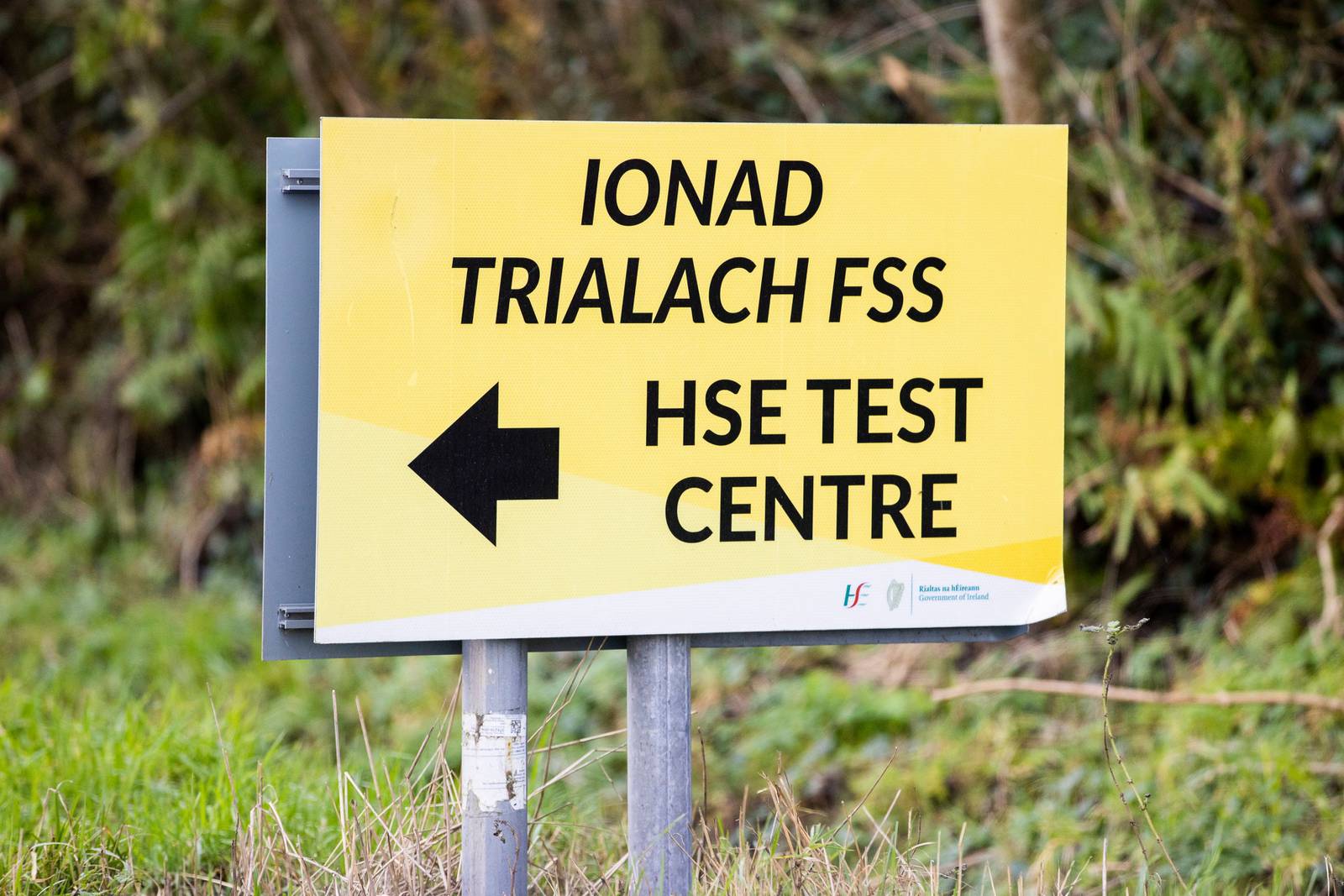 Sign for the COVID-19 test centre in County Monaghan.  PA Photo. Picture date: Monday January 03 2021. See PA story IRISH Coronavirus. Photo credit should read: Liam McBurney/PA Wire