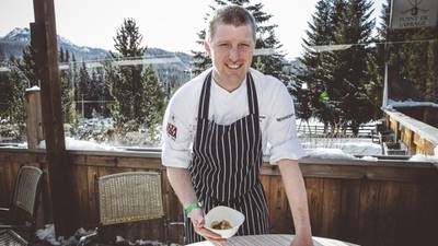 On the slopes with Graham Neville and the snow cooks at the Chef’s Cup