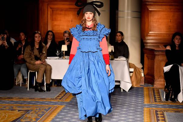 London Fashion Week: Molly Goddard’s super-sized dresses delight with feminine frills