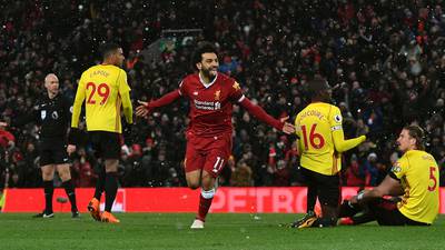 Salah scores four as Liverpool blow Watford away