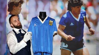 Maradona’s ‘Hand of God’ shirt sells for over £7m at auction