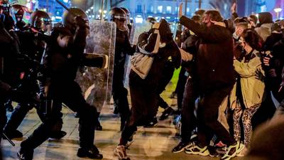 Barricades burn in Spanish streets amid protests over jailed rapper