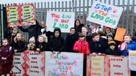 Families protest children’s play area land ‘grab’ by council