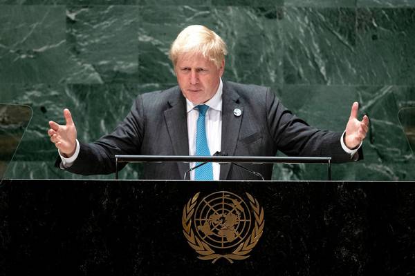 Johnson tells UN it is time for humanity to ‘grow up’ on climate change