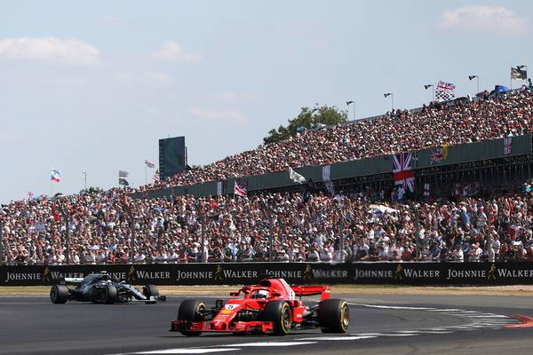 Ferrari’s Sebastian Vettel breaks Hamilton’s Silverstone run