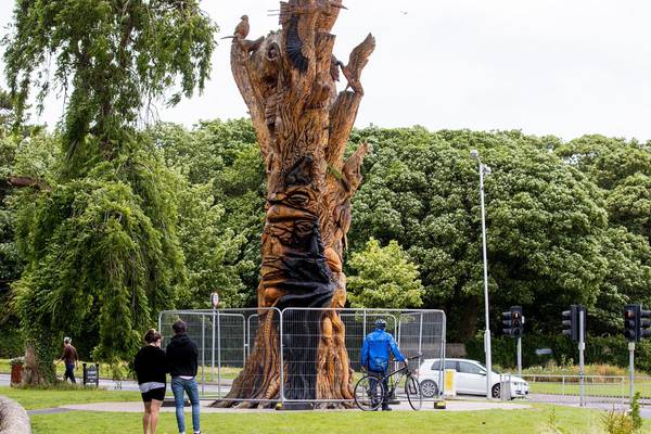 North Dublin Tree of Life sculpture damaged when set alight in ‘attack’