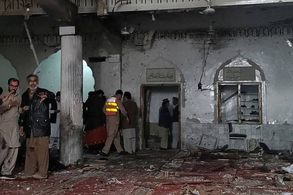 At least 30 killed in suicide bombing at mosque in Pakistan