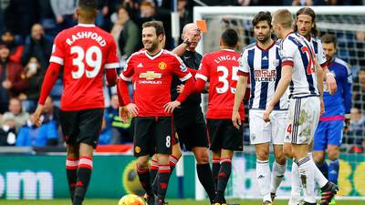 West Brom make most of Juan Mata red card to take three points