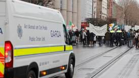 Anti-immigration protesters demonstrate outside offices of three TDs