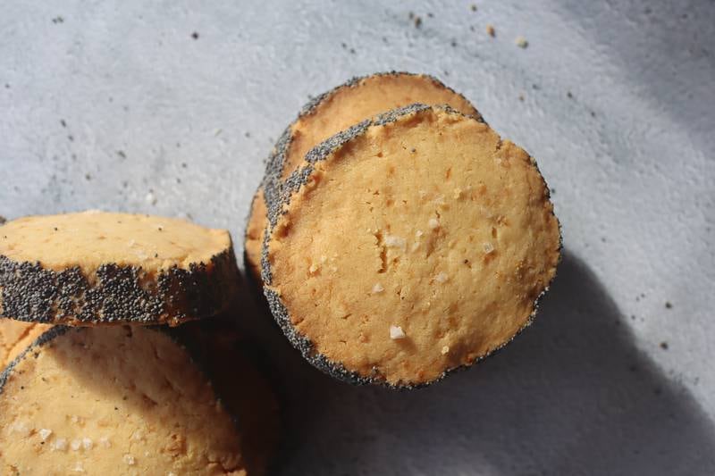 Beth O’Brien’s lemon and poppy seed shortbread biscuits