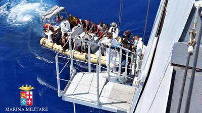 Italian navy rescues 1,700 migrants in Mediterranean