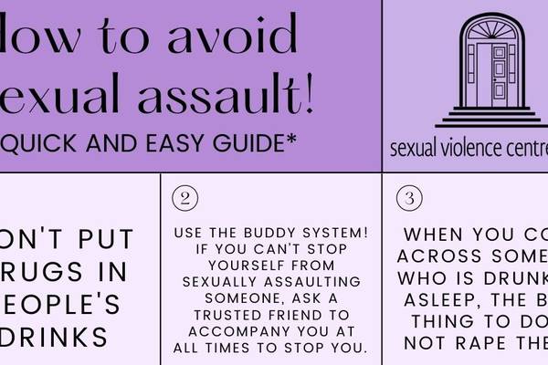 How to avoid sexual assault: A quick and easy guide ... for perpetrators