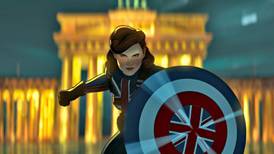 So Captain Carter’s biffing bad guys with a weaponised Union Jack. Which is pretty Brexity