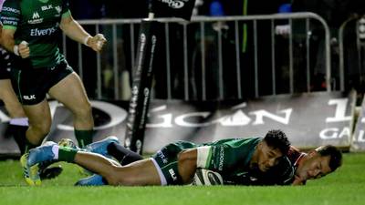 Bundee Aki celebrates new deal with a try