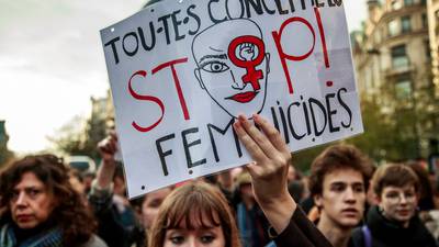 Thousands march against violence in France after 130 women killed this year