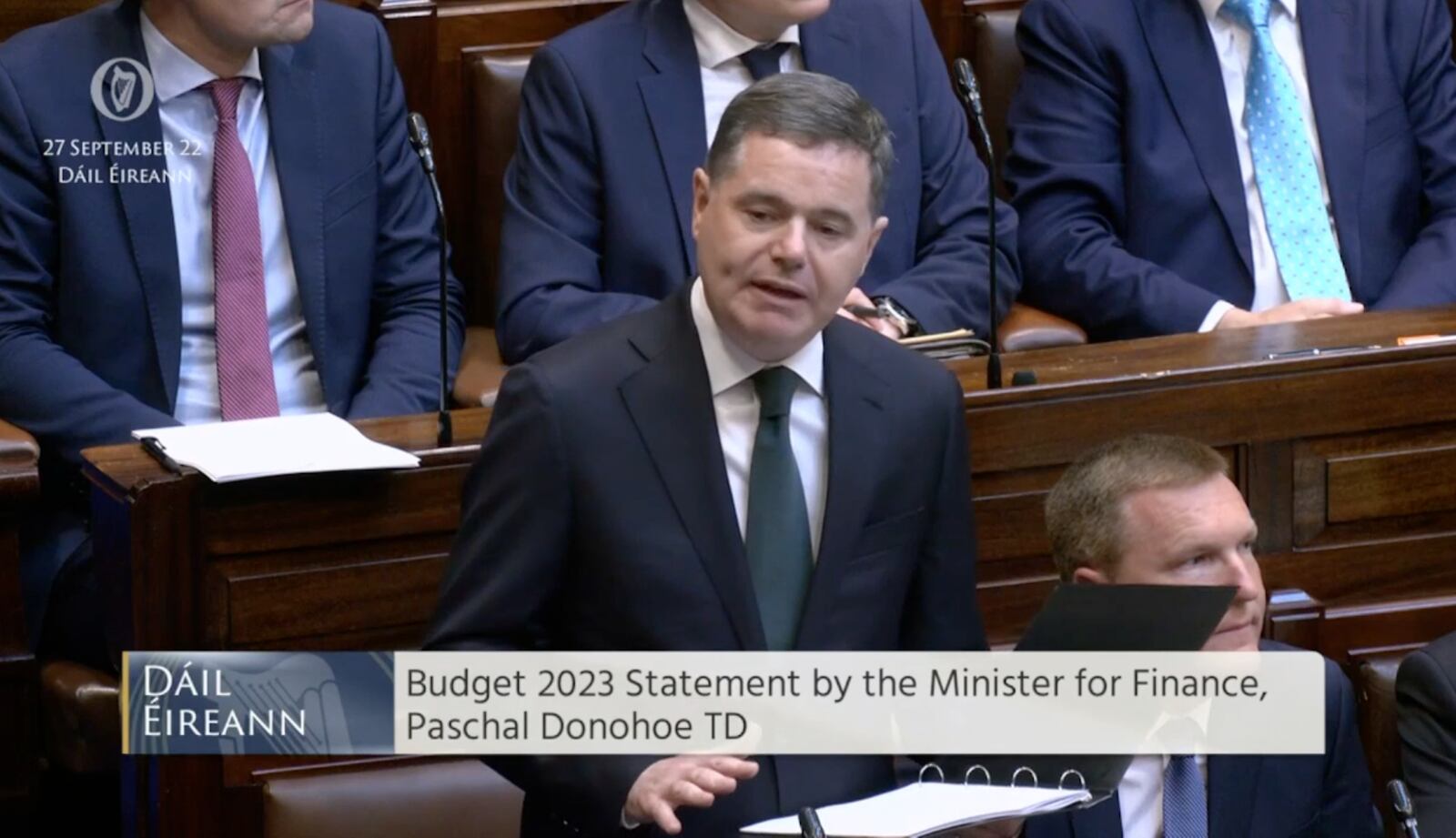 Paschal Donohoe delivers Budget 2023 speech in Dáil