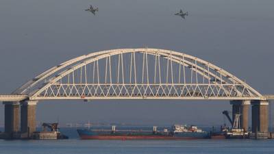 Ukraine accuses Russia of firing on its ships near Crimea