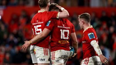 Jack Crowley’s first Munster try helps province to narrow win over Cardiff