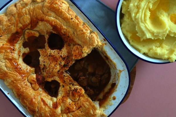 Steak and mushroom pie: hearty food for cold days