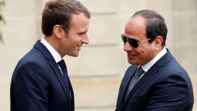 Macron under pressure from human rights groups over Egypt trip