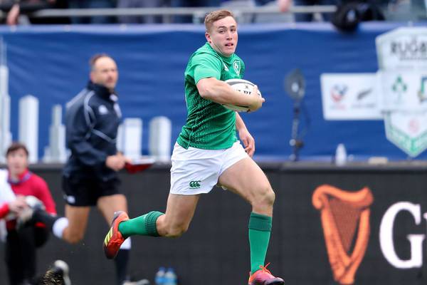 Larmour bags hat-trick as Ireland win phoney war at Soldier Field