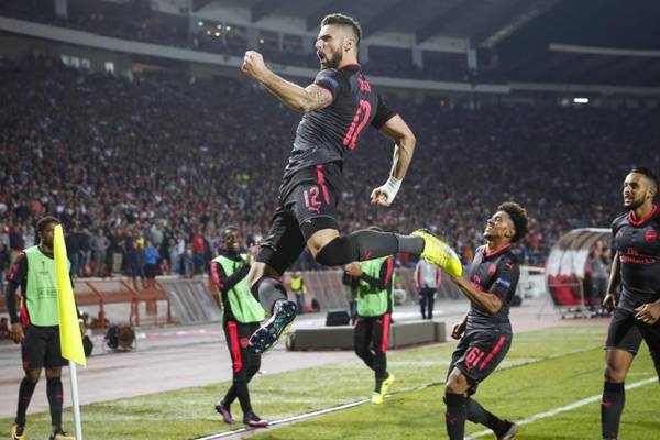 Olivier Giroud’s spectacular overhead seals Arsenal win