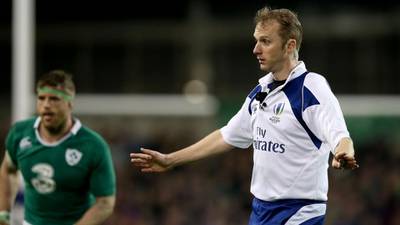 Wayne Barnes appointed as replacement referee for Ireland versus Wales