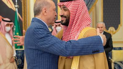 Erdogan’s embrace of Saudi prince signals end of dispute over Khashoggi murder