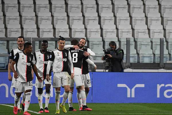Ramsey scores as Juventus beat Inter in empty stadium
