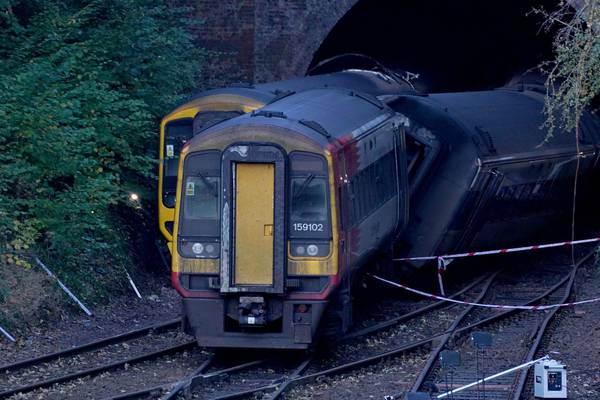 ‘Small number’ taken to hospital after train collision in southwest England