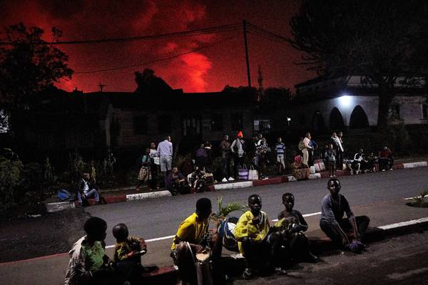 Volcano erupts in the DRC causing inhabitants to flee